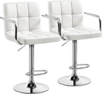 Yaheetech Bar Stools Set of 2, PU Leather Adjustable Swivel Barstools, by Yaheetech