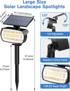 Fabrito Large Solar Spot Lights Outdoor 4 Pack, 1000 Lumens High Brightness - Image 8