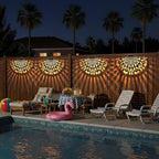 6 Pack Solar Fence Lights Outdoor Wall Lights Plastic Solar Powered Deck Step - Image 2