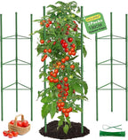 3 Pack Tomato Cages, 51.2in Tomato Plant Support Stakes Heavy-Duty, Garden by MQUPIN