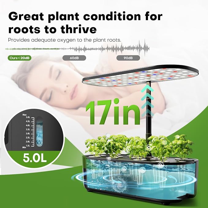 Ahopegarden Hydroponics Growing System Kit Indoor Herb Garden - Image 5