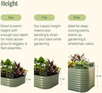 Vego garden 17" Tall 42" Round Raised Garden Bed Metal Raised Bed Planter Box - Image 6