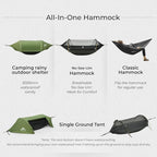 Camping Hammock Tent with Mosquito Net & RainFly, 3 in 1 Waterproof Lightweight - Image 6