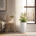 Kante Tall Round Planter Set of 2, 15 Inch Tall Decorative Planter Pots - Image 4