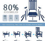 Oversized Rocking Chair Set of 8, Outdoor Rocking Chair - Image 9