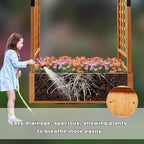 Raised Garden Bed with Wood Trellis Set of 2 Outdoor Planter Box - Image 5