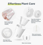 10 Pack 3" Self Watering Pots for Indoor Plants, Small White Plastic Planters - Image 5