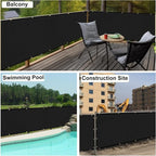 UPGRADE Privacy Fence Screen 5'x29' Black Outdoor 90% Visibility Blockage 170 - Image 8