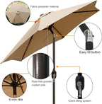 Blissun 7.5 ft Patio Umbrella, Yard Umbrella, Outdoor Market Umbrella - Image 2