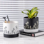 Nihow Ceramic Plant Pot: 6 Inch Planter - Image 5