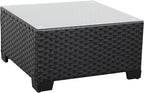 Rattaner Patio Furniture Wicker Coffee Table Outdoor Garden Square Side Table - Image 8