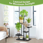 iDavosic.ly 5 Tier Plant Stand Indoor Outdoor, Tiered Corner Plant Stands - Image 7