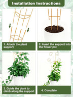 4Pcs Indoor Plant Trellis for Potted Plants, Houseplant Support Stakes for Ivy - Image 4