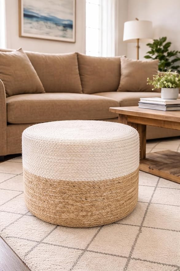 S & L Homes Pouf Ottoman by SLHOMES