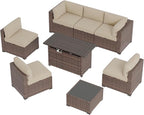 Aoxun Patio Furniture Sets, 8-Piece Outdoor Patio Furniture - Image 9