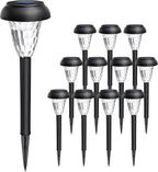 GIGALUMI 12 Pack Solar Light Outdoor Waterproof, Warm White Pathway Lights - Image 8
