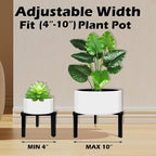 4 Pcs Three Legs Adjustable Metal Plant Stand - Image 4