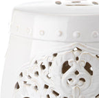 Safavieh Flora Glazed Ceramic Decorative Garden Stool, Antique White - Image 2