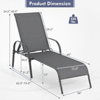 Giantex Patio Lounge Chair, Outdoor Chaise Lounge - Image 3