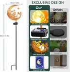ZNYCYE Solar Lights Outdoor Decorative Moon Angel Solar Stake Lights Pathway - Image 4
