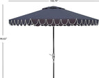 SAFAVIEH 9ft Outdoor Patio Umbrella, Auto Crank Tilt, UV Resistant - Image 3