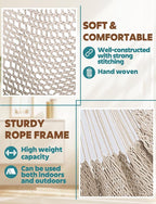 Chihee Hammock Chair Super Large Soft-Spun Cotton Rope Weaving Hanging Chair - Image 3