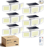White Solar Security Light Outdoor Super Bright LED, Motion Sensor Flood Light by JEJOT