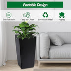 30 Inch Tall Self Watering Planters Set of 2, Outdoor Plant Pots - Image 5