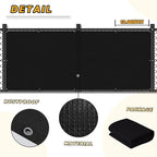 LOVE STORY 3'x115'' Black Balcony Privacy Screen Fence, UV Protection - Image 6