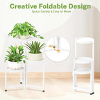 iDavosic.ly 3 Tier Folding Plant Stand Indoor Outdoor - Image 3