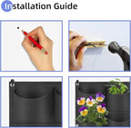 90 Pockets Hanging Planter Bags, Hanging Vertical Wall Mounted Plant Planting - Image 5