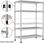 1000 lbs Storage Shelving 4-Tier Utility Shelving Unit Steel Organizer Wire Rack - Image 5