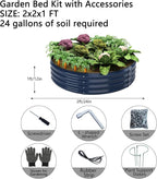 Galvanized Metal Planter Raised Garden Bed Kit - Image 2