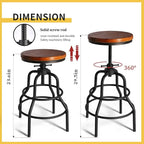 LOKKHAN Vintage Industrial Barstools - Image 3