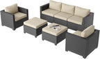 Aoxun Patio Furniture Set, 5 Piece Outdoor Sectional Sofa - Image 8