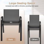 TLSUNNY Patio Chairs, Stackable Textilene Outdoor Dining Furniture - Image 8