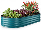 Plant & Plot Galvanized Raised Garden Beds Outdoor // 6×3×1 ft Planter Raised by PlantPlot