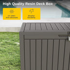 EAST OAK 60 Gallon Deck Box, Outdoor Storage Box - Image 3