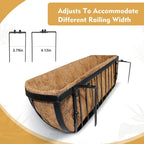 4 Pack 24 Inch Window Deck Railing Planter Boxes - Image 4