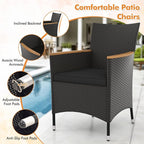 Tangkula 5 Pieces Rattan Outdoor Dining Set - Image 7
