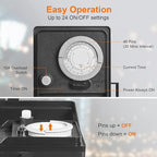SURAIELEC Outdoor Power Stake, 24-Hour Mechanical Light Timer, Electrical Power - Image 2