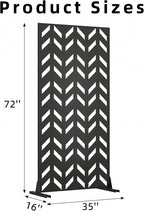 Casaphoria 72" H x 35" W Metal Privacy Screen, Outdoor Freestanding Decorative - Image 7