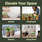 10 Herb Garden Planter Indoor Kit, Soil Discs, Gardening Tools, Unique - Image 5