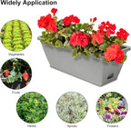 Window Box Planter, 6 Packs 17 Inches Rectangle Planters Box - Image 4