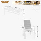 Sophia & William Patio Dining Set 9 Pieces, Patio Table and Chairs Set - Image 7