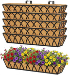 Y&M 30 Inch Fence Metal Hanging Flower Planter Window Basket Deck Railing by YM