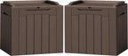Flamaker 2 Pack Deck Box 31 Gallon Waterproof Resin Storage Box by Flamaker