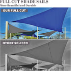 SUNLAX Custom Size 10'x18'x20.6' Dark Grey Sun Shade Sail Right Triangle UV - Image 5