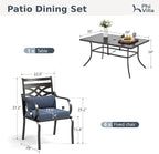 PHI VILLA 7 Pieces Outdoor Dining Set - Image 9