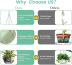 4 Pack 8 Inch Self Watering Hanging Planters - Image 5
